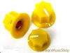 YELLOW ELECTRIC JAZZ BASS GUITAR VOLUME AND TONE KNOBS SET